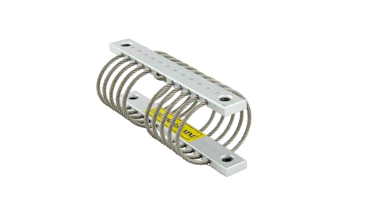 A picture of a wire rope isolator used for vibration isolation and shock damping.