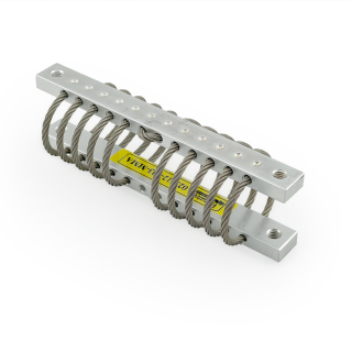 A picture of a wire rope isolator used for vibration isolation and shock damping