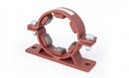 Image of Vibratec Pipe Clamp VTPC 100. Used for elastic suspension of pipes onboard marine vessels, offshore platforms or industry applications.