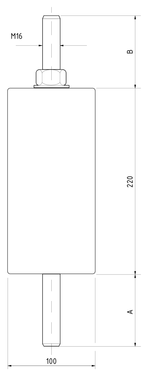 A ceiling hanger for vibration isolation of pipes, stabilisation of frames and equipment.