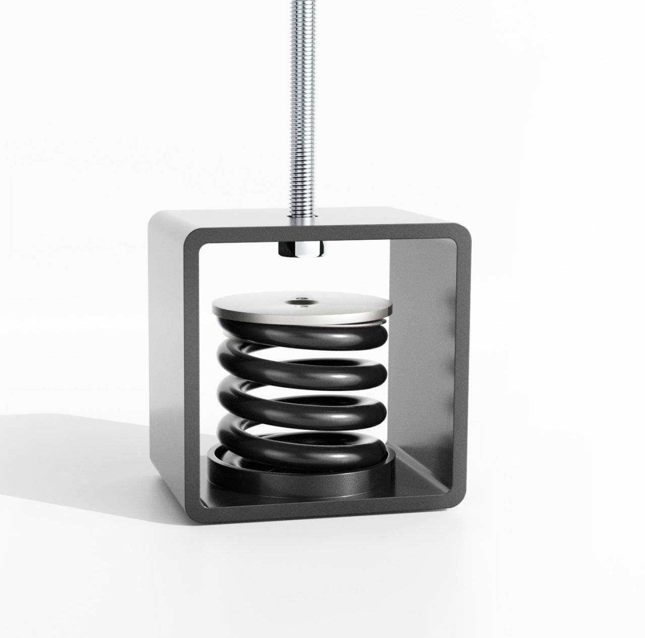 This is a close up of the housing and the spring isolator in our VT4523 hanger.