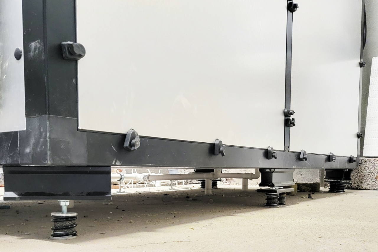 Vibratec Spring Isolator under HVAC