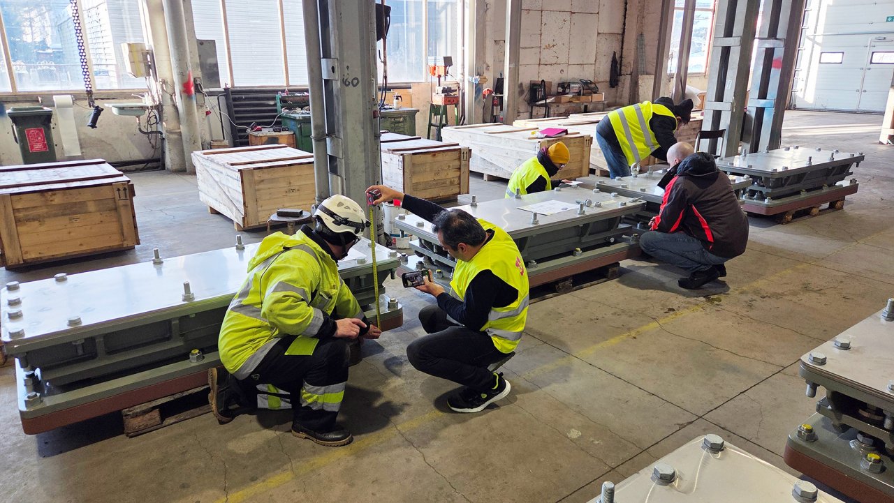 Image of final inspection of Vibratec's AVMs