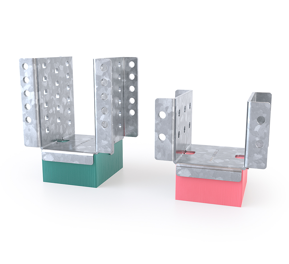 Vibratec's flexible floor bracket VT-FFB for constructing elastic, floating floors, in markets where timber joists are 45 mm in thickness. This bracket comes in two versions depending on the size of your floor joists.